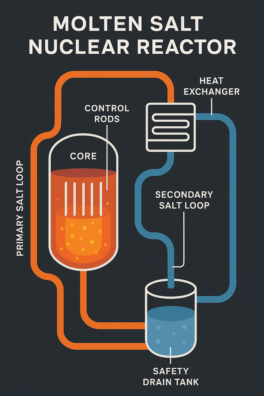 Molten salt reactor schematic